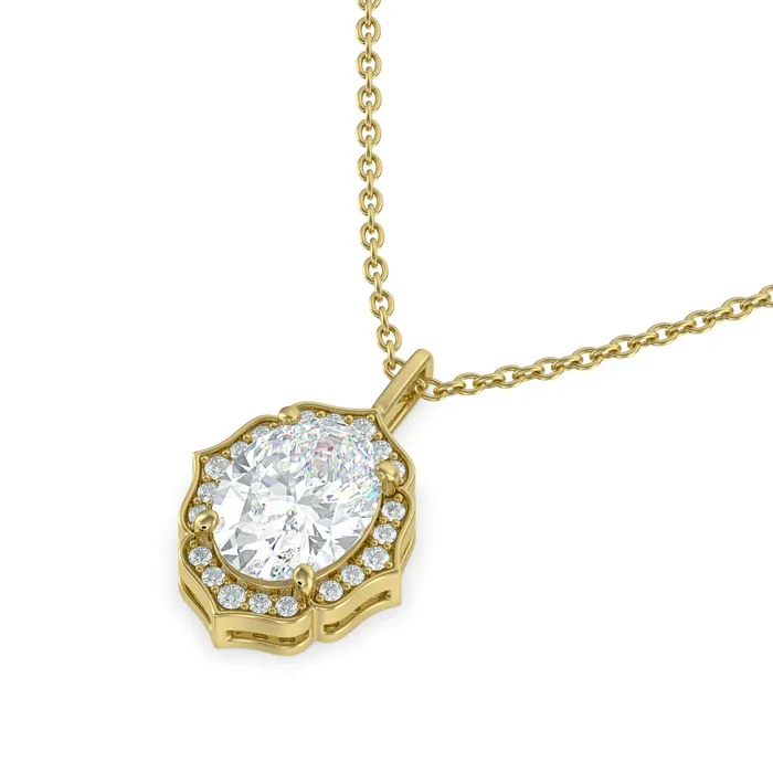 Necklaces Cecelia 15 Ct Oval Cut Moissanite Pendant Sapheena Jewelry