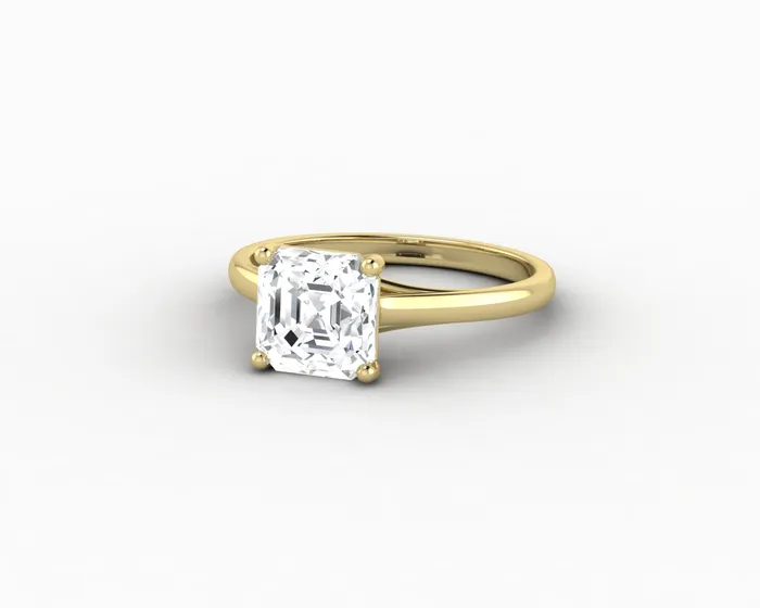 Nora 15 Ct Solitaire Asscher Cut Engagement Ring Sapheena Jewelry Rings
