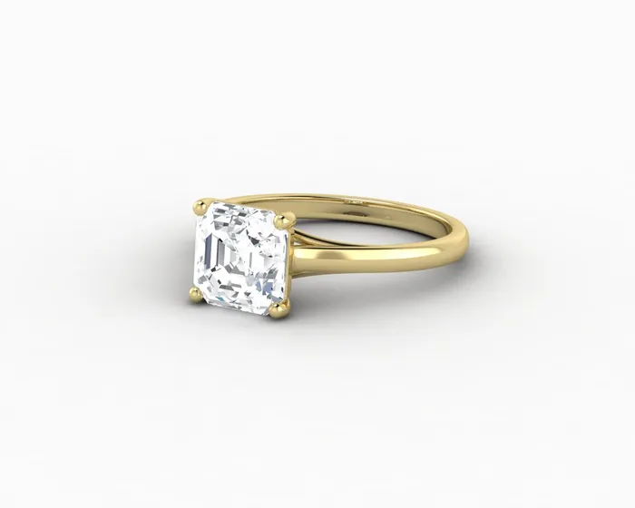Nora 15 Ct Solitaire Asscher Cut Engagement Ring Sapheena Jewelry Rings