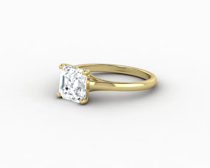 Nora 15 Ct Solitaire Asscher Cut Engagement Ring Sapheena Jewelry Rings