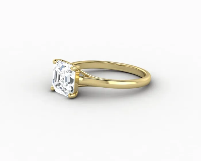 Nora 15 Ct Solitaire Asscher Cut Engagement Ring Sapheena Jewelry Rings