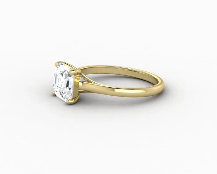 Nora 15 Ct Solitaire Asscher Cut Engagement Ring Sapheena Jewelry Rings