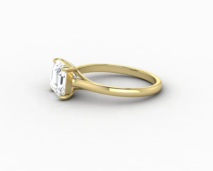 Nora 15 Ct Solitaire Asscher Cut Engagement Ring Sapheena Jewelry Rings