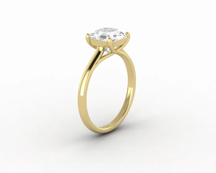 Nora 15 Ct Solitaire Asscher Cut Engagement Ring Sapheena Jewelry Rings