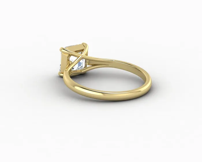 Nora 15 Ct Solitaire Asscher Cut Engagement Ring Sapheena Jewelry Rings