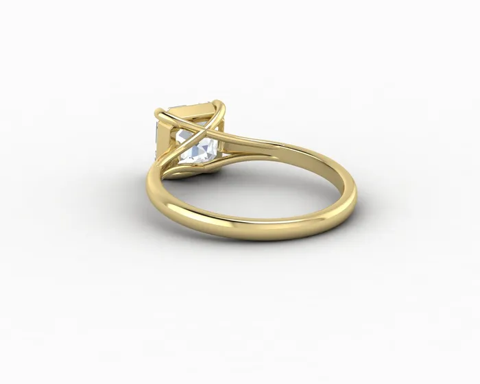 Nora 15 Ct Solitaire Asscher Cut Engagement Ring Sapheena Jewelry Rings