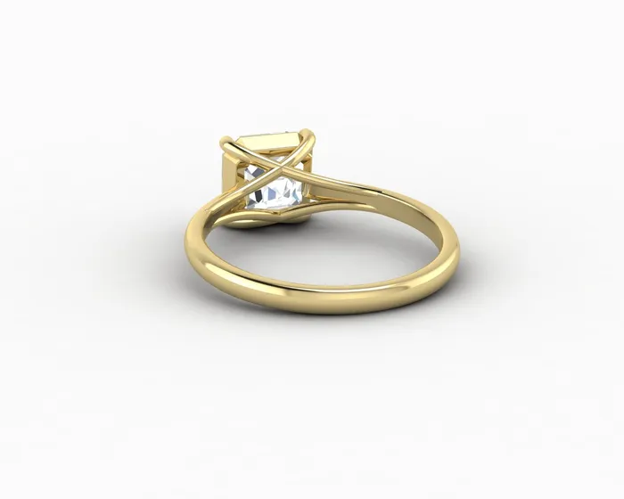 Nora 15 Ct Solitaire Asscher Cut Engagement Ring Sapheena Jewelry Rings