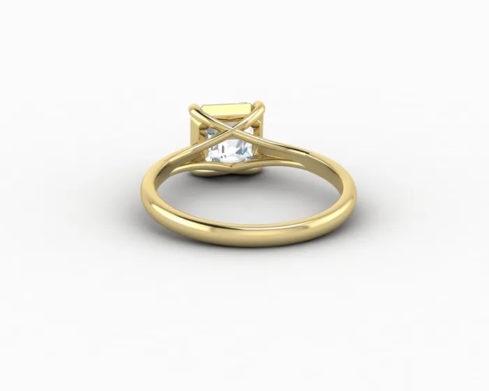 Nora 15 Ct Solitaire Asscher Cut Engagement Ring Sapheena Jewelry Rings