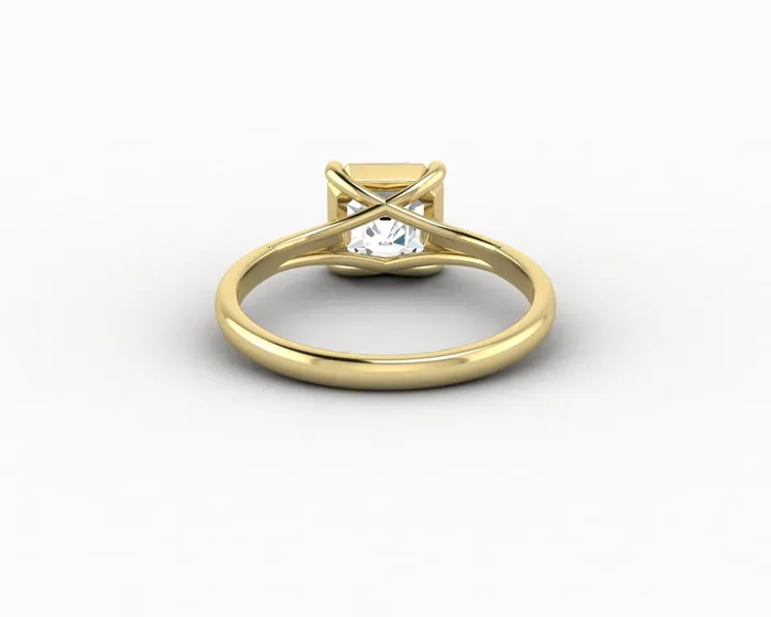Nora 15 Ct Solitaire Asscher Cut Engagement Ring Sapheena Jewelry Rings