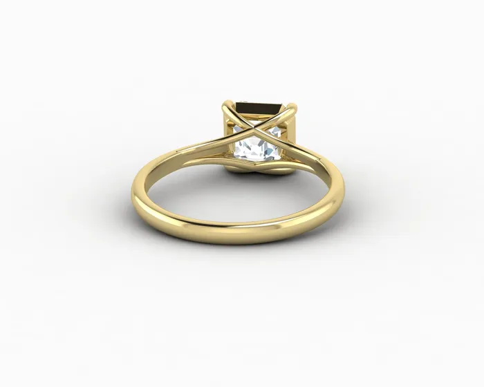 Nora 15 Ct Solitaire Asscher Cut Engagement Ring Sapheena Jewelry Rings
