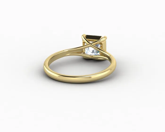 Nora 15 Ct Solitaire Asscher Cut Engagement Ring Sapheena Jewelry Rings