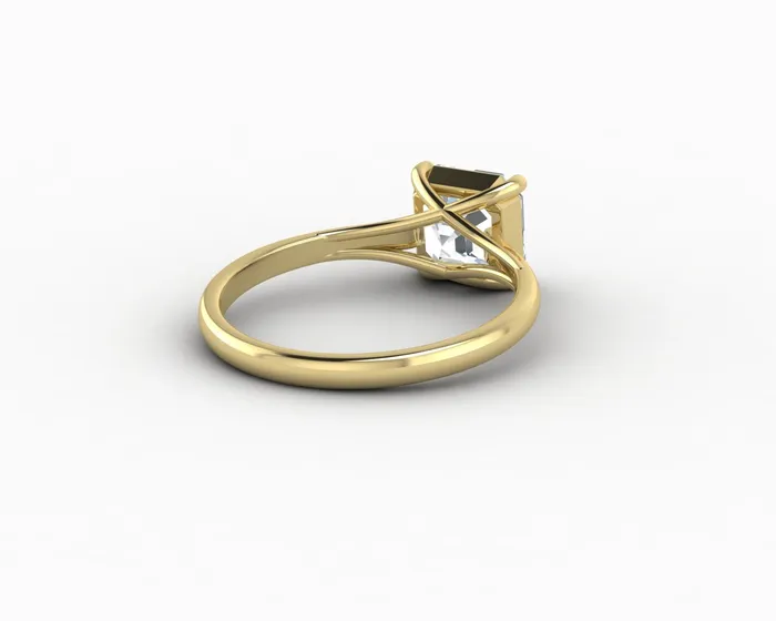 Nora 15 Ct Solitaire Asscher Cut Engagement Ring Sapheena Jewelry Rings