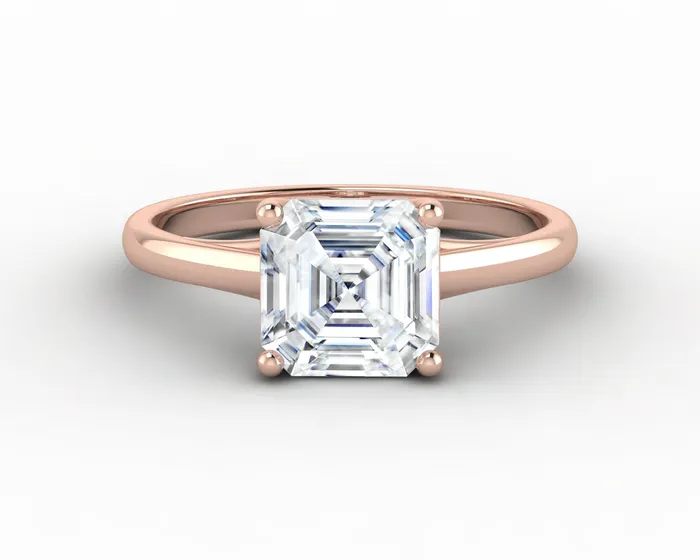 Nora 15 Ct Solitaire Asscher Cut Engagement Ring Sapheena Jewelry Rings