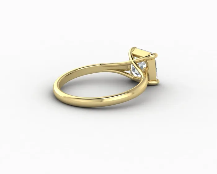 Nora 15 Ct Solitaire Asscher Cut Engagement Ring Sapheena Jewelry Rings