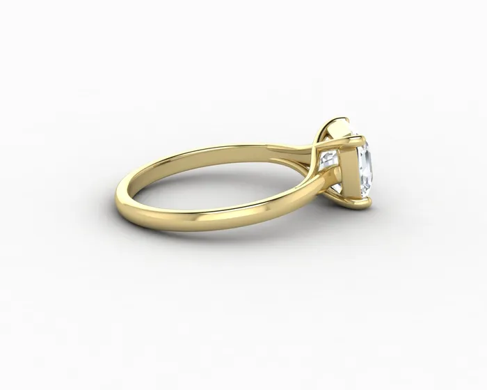 Nora 15 Ct Solitaire Asscher Cut Engagement Ring Sapheena Jewelry Rings
