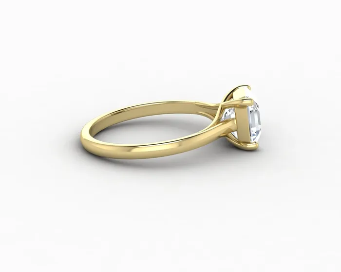 Nora 15 Ct Solitaire Asscher Cut Engagement Ring Sapheena Jewelry Rings
