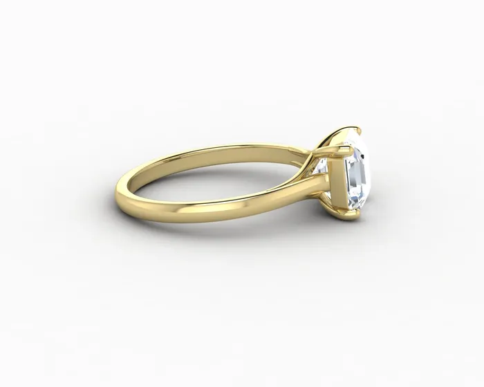 Nora 15 Ct Solitaire Asscher Cut Engagement Ring Sapheena Jewelry Rings