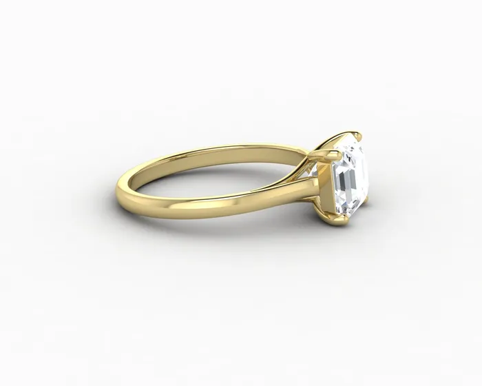 Nora 15 Ct Solitaire Asscher Cut Engagement Ring Sapheena Jewelry Rings