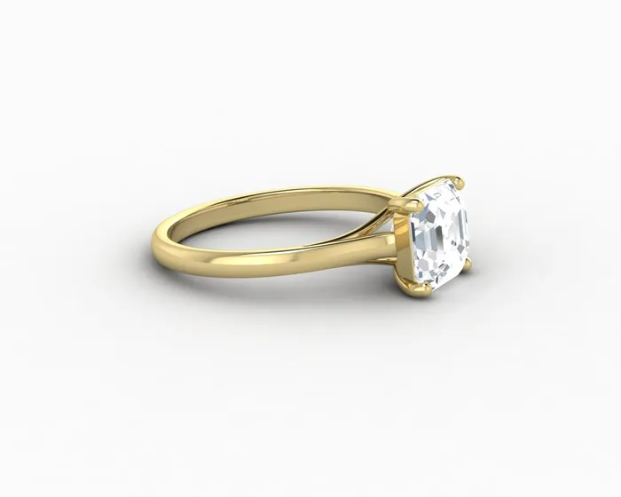 Nora 15 Ct Solitaire Asscher Cut Engagement Ring Sapheena Jewelry Rings