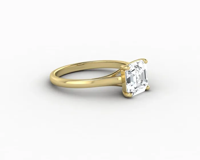 Nora 15 Ct Solitaire Asscher Cut Engagement Ring Sapheena Jewelry Rings
