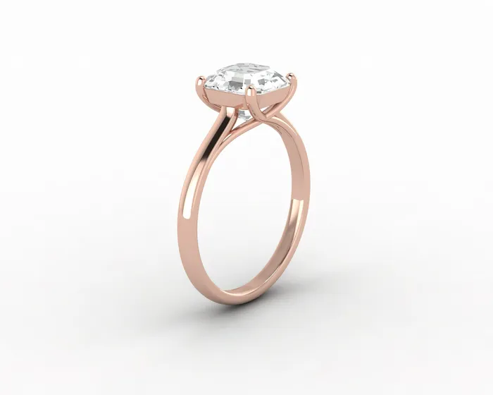 Nora 15 Ct Solitaire Asscher Cut Engagement Ring Sapheena Jewelry Rings