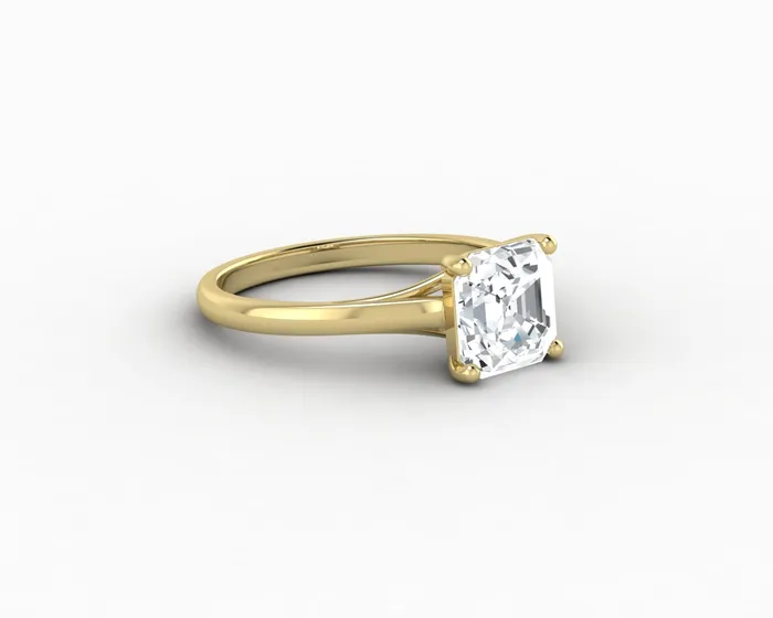 Nora 15 Ct Solitaire Asscher Cut Engagement Ring Sapheena Jewelry Rings