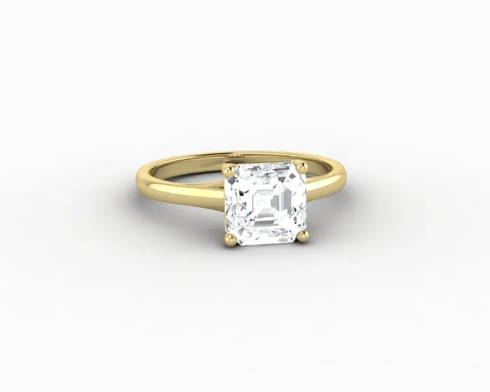 Nora 15 Ct Solitaire Asscher Cut Engagement Ring Sapheena Jewelry Rings