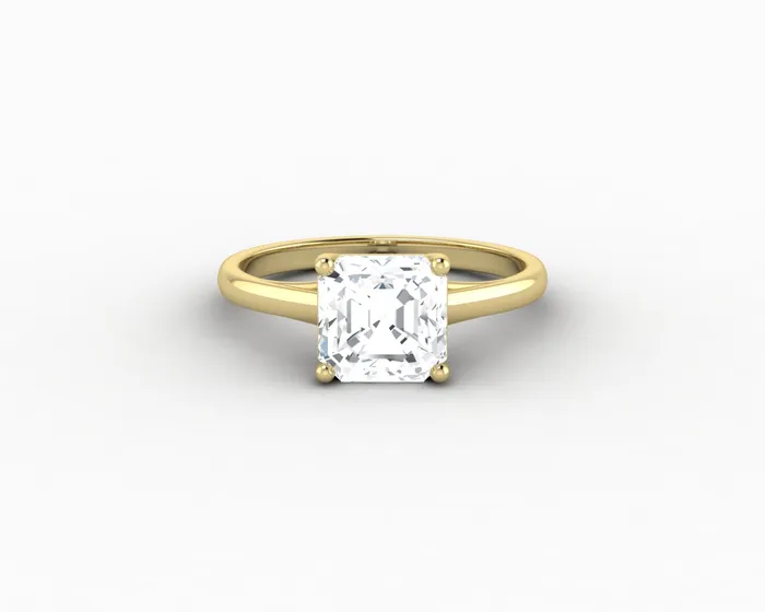 Nora 15 Ct Solitaire Asscher Cut Engagement Ring Sapheena Jewelry Rings