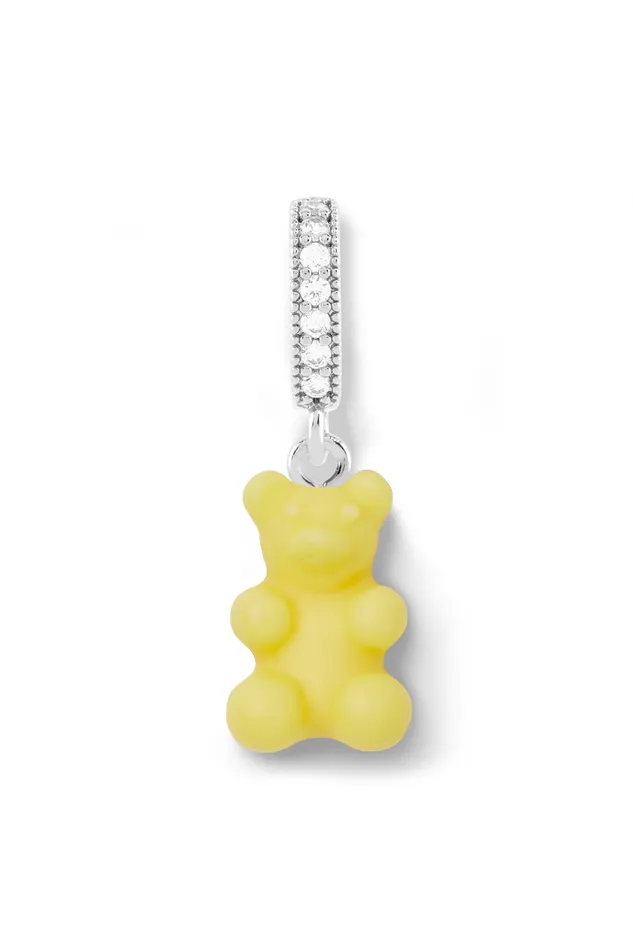 Nostalgia bear Pave connector Silver plated Lemonade Crystal Haze Jewelry Rings