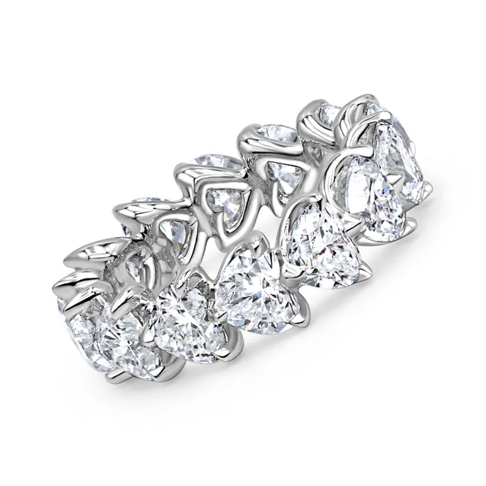 Rings Polachecks Collection Heart Shape Diamond Eternity Band 703tw