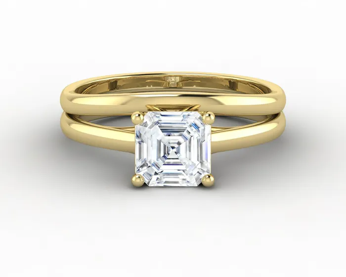 Rings Sapheena Jewelry Nora Matching Band for Oval Pear Asscher Princess Cushion