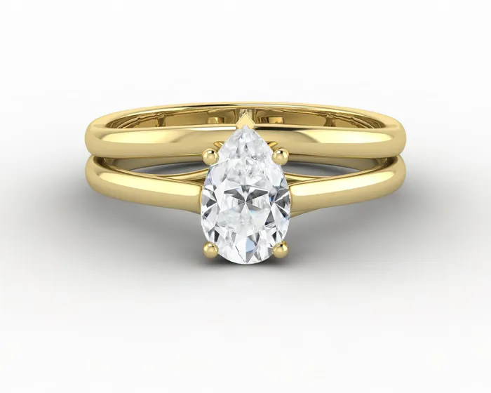 Rings Sapheena Jewelry Nora Matching Band for Oval Pear Asscher Princess Cushion