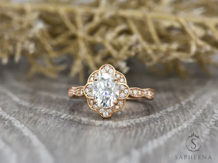 Rings Sapheena Jewelry Vivienne 10 Ct Oval Engagement Ring