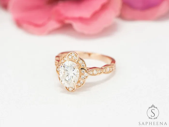 Rings Sapheena Jewelry Vivienne 10 Ct Oval Engagement Ring