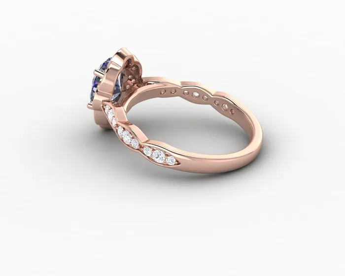 Rings Sapheena Jewelry Vivienne 15ct Oval Grey Moissanite Engagement Ring