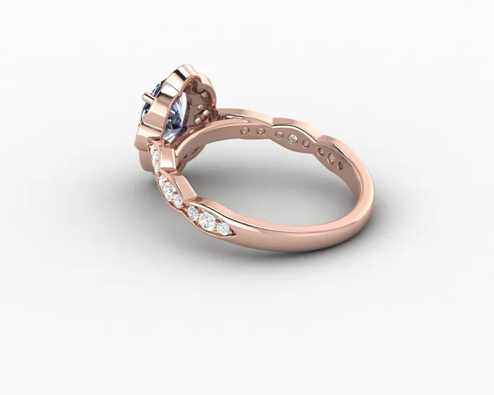 Rings Sapheena Jewelry Vivienne 15ct Oval Grey Moissanite Engagement Ring