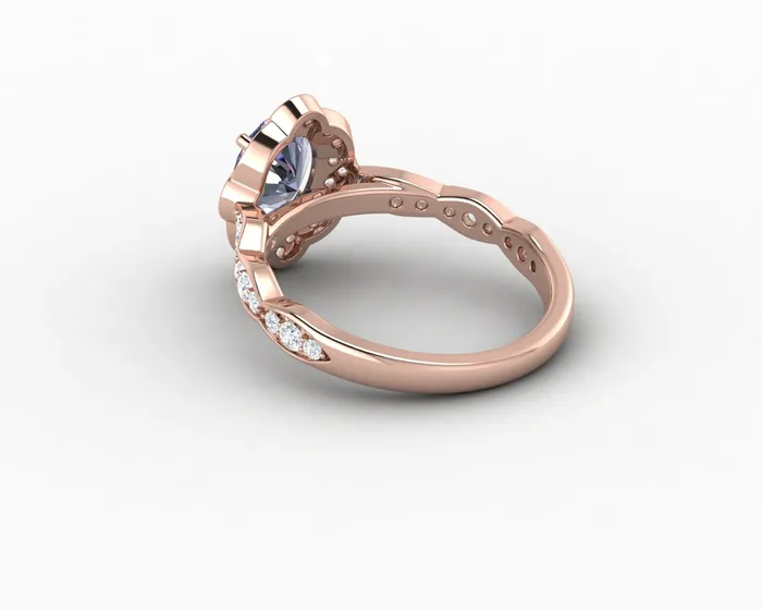 Rings Sapheena Jewelry Vivienne 15ct Oval Grey Moissanite Engagement Ring