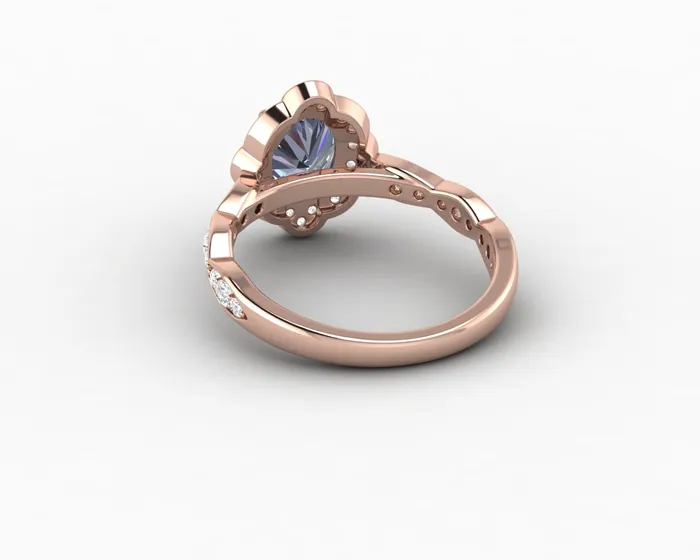 Rings Sapheena Jewelry Vivienne 15ct Oval Grey Moissanite Engagement Ring