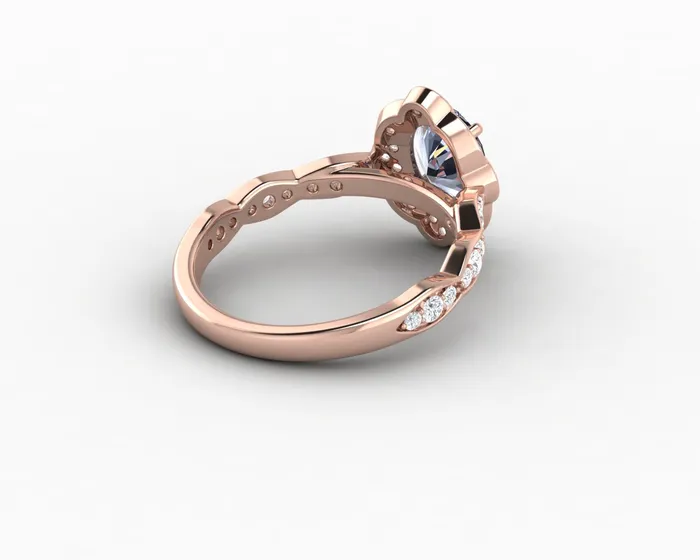 Rings Sapheena Jewelry Vivienne 15ct Oval Grey Moissanite Engagement Ring