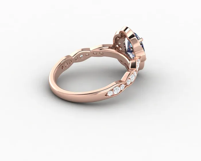 Rings Sapheena Jewelry Vivienne 15ct Oval Grey Moissanite Engagement Ring