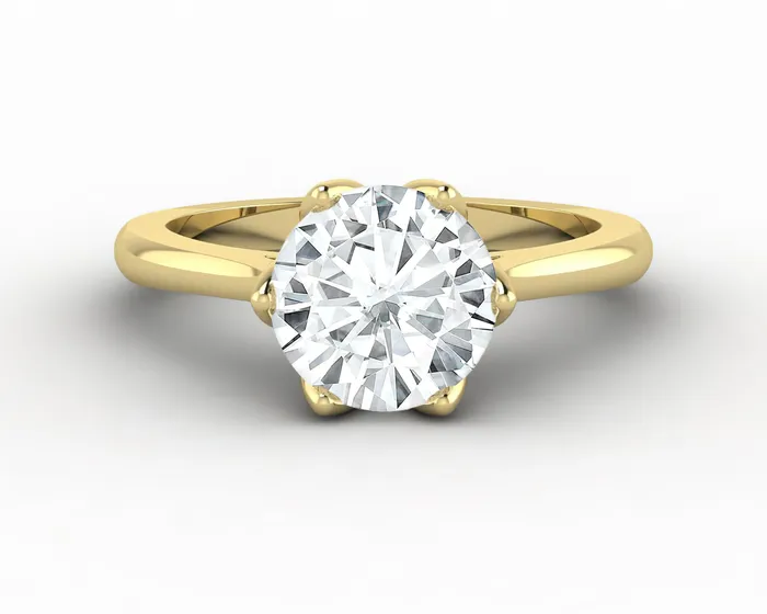 Rings Tulip 175 Ct Solitaire Round Cut Engagement Ring Sapheena Jewelry