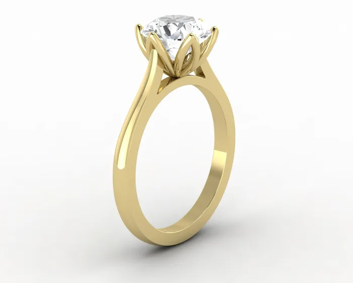 Rings Tulip 175 Ct Solitaire Round Cut Engagement Ring Sapheena Jewelry