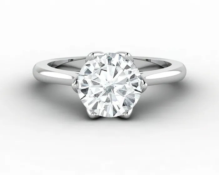 Rings Tulip 175 Ct Solitaire Round Cut Engagement Ring Sapheena Jewelry