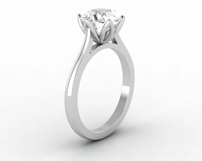 Rings Tulip 175 Ct Solitaire Round Cut Engagement Ring Sapheena Jewelry