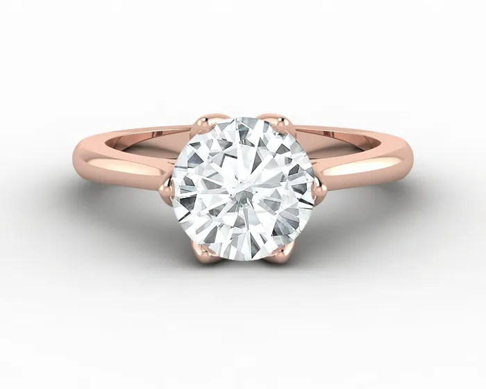 Rings Tulip 175 Ct Solitaire Round Cut Engagement Ring Sapheena Jewelry