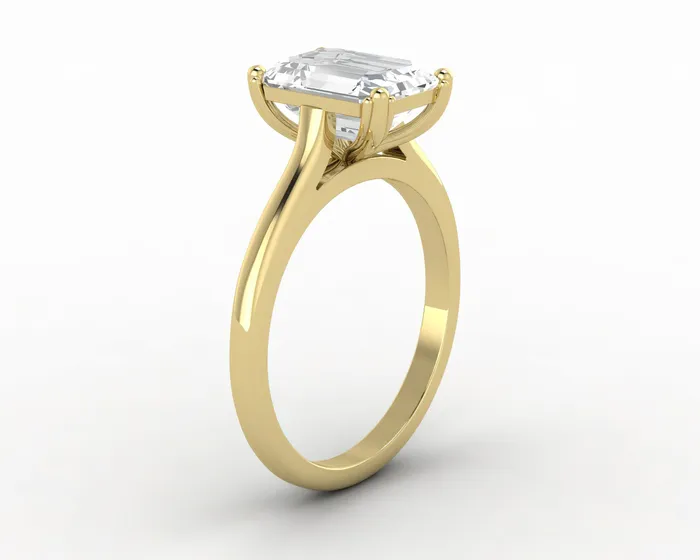 Sapheena Jewelry Rings Lilian 240 Ct Solitaire Emerald Cut Engagement Ring