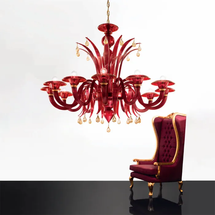 Voltolina Earrings Iris 8 lights chandelier