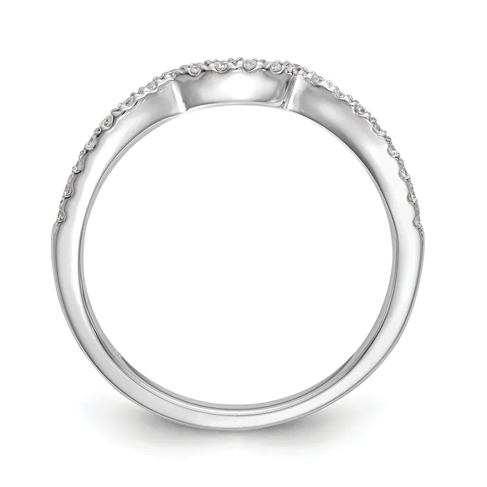 015ct CZ Solid Real 14k White Gold Wedding Wedding Band Ring Goldia Rings