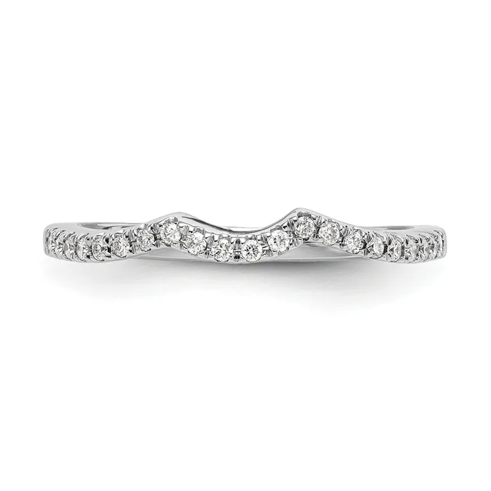 015ct CZ Solid Real 14k White Gold Wedding Wedding Band Ring Goldia Rings