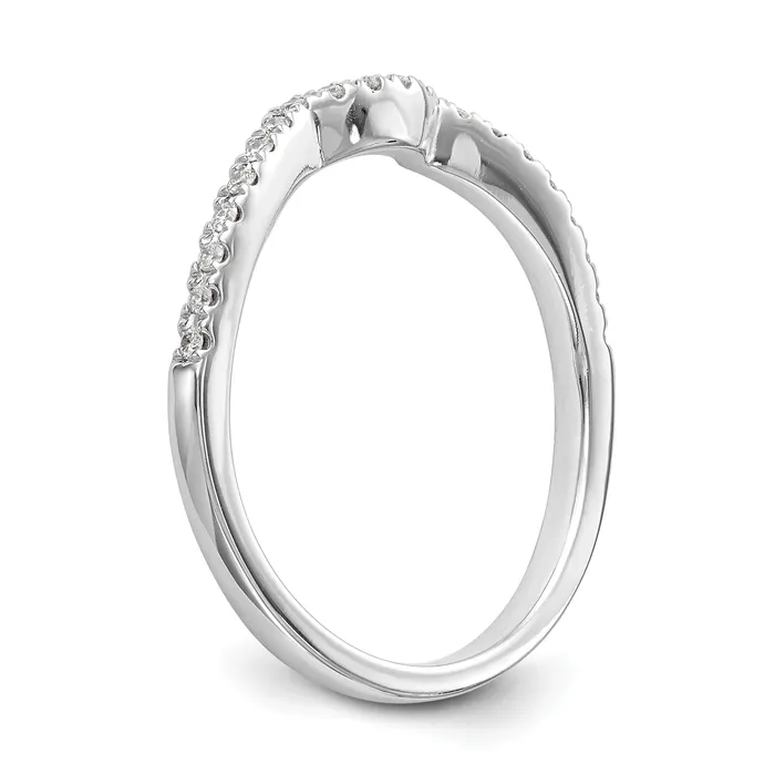 015ct CZ Solid Real 14k White Gold Wedding Wedding Band Ring Goldia Rings
